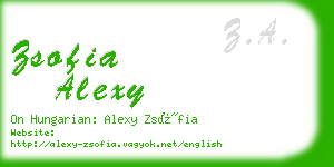 zsofia alexy business card